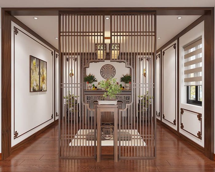 Nội thất phòng thờ phong cách truyền thống