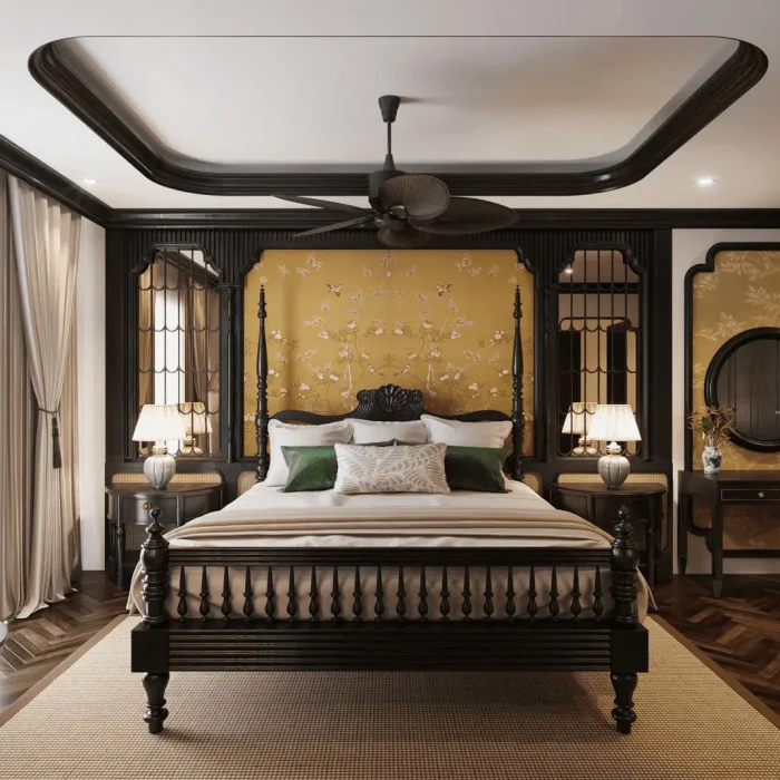 Nội thất phòng ngủ phong cách Indochine